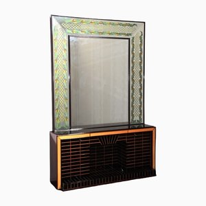 Sideboard mit Spiegel von Luigi Brusotti, 1940er, 2er Set