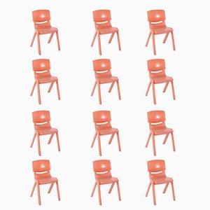 Vintage School Chairs by Mark Sebel, 1980s, Set of 12