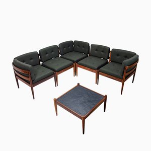 Universe Seating Group by Kai Kristiansen for Magnus Olesen, 1950s, Set of 6