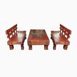 Set di tavoli e panche vintage, anni '60