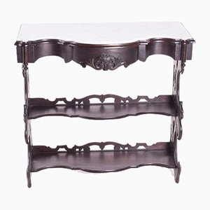 Antique Mahogany Console with Stone Top