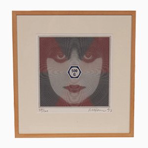 Porta libri e set di serigrafie di Roger Pfund per Teunen & Teune, Germania, 1993