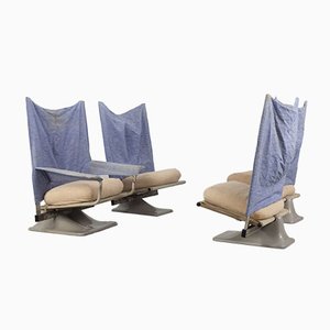 Sillas modelo AEO de Archizoom para Cassina, años 70. Juego de 4