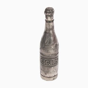 American Silver-Plated Champagne Bottle Cigar Holder from Pairpoint, 1920s