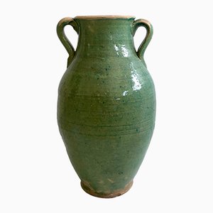 Vaso in terracotta smaltata blu-verde di Golnaz