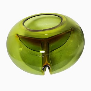 Grüne Vase von Mazzega, 1970er