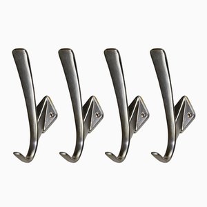 Aluminum Coat Hooks, 1950s, Set of 4