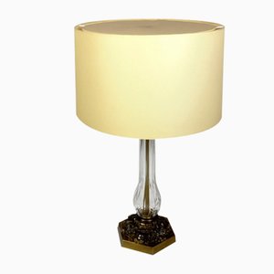 Lampada da tavolo in stile Regency in cristallo, anni '70
