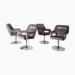 Chaises Pivotantes Mid-Century, Italie, Set de 4