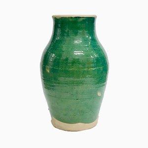 Large Handmade Glazed Terracotta Pot by Golnaz