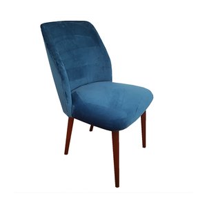 Mid-Century Retro Velvet & Beech Chair