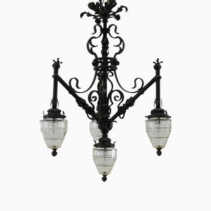 Französische Jugendstil Deckenlampe, 1900er