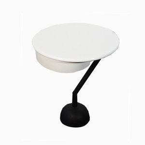 Italian Postmodern White-Lacquered Side Table by Valerio Mazzei, 1983