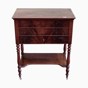 Antique French Side Table on Casters