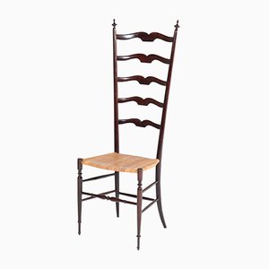 Silla de recibidor Chiavari italiana Mid-Century, años 50