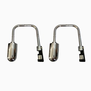 Vintage Chrome Articulated Clamp Lamps from Stoa, 1970s, Set of 2