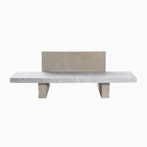Span Outdoor Bench with Back Support by John Pawson for Salvatori