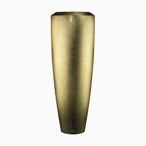 Small Gold Leaf Low-Density Polyethylene Obice Vase by Giorgio Tesi for VGnewtrend