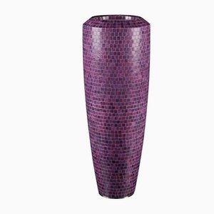 Fuchsia Low-Density Polyethylene Obice Vase with Bisazza Mosaic from VGnewtrend