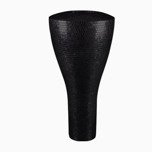 Schwarze Tippy Vase aus Polyethylen mit Bisazza Mosaik von VGnewtrend