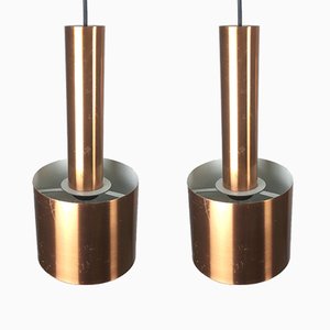 Danish Club Copper Pendants by Jo Hammerborg for Fog & Mørup, 1963, Set of 2