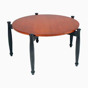 Tavolino da caffè in teak e noce di Ilmari Tapiovaara per La Permanente Mobili Cantù, Italia, anni '50