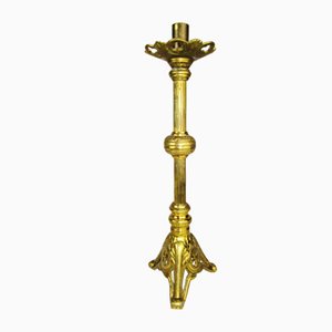 Candelabro gotico antico in bronzo