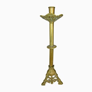 Antique Gothic Bronze Church Candelabra