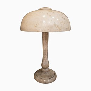 Art Nouveau French Alabaster Mushroom Table Lamp, 1900s