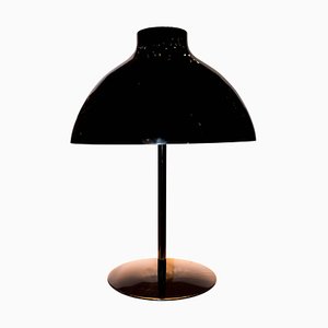 Lámpara de mesa vintage de metal negro