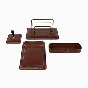 Set da ufficio di Jacques Adnet, anni '50, set di 4