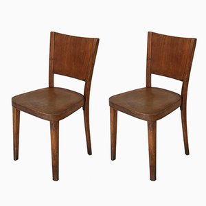 Sedie da pranzo vintage in legno curvato di Thonet, set di 2