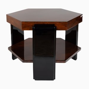 Hexagonal Wood Coffee Table, 1930s