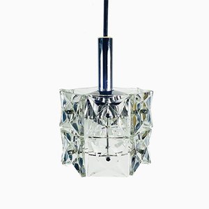 Crystal Glass Hanging Lamp by Kinkeldey, 1960s