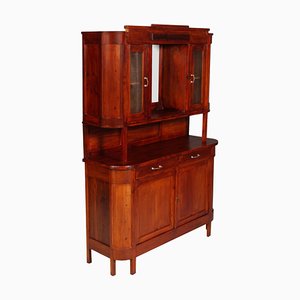 Antique Art Nouveau Italian Fir and Walnut Sideboard from Cucchi & Sola Ammobigliamenti Torino