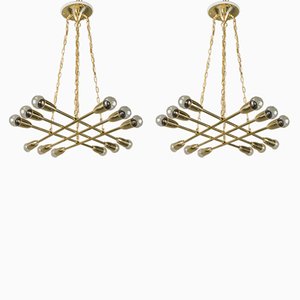 Chandeliers by Rupert Nikoll, 1950s, Set of 2