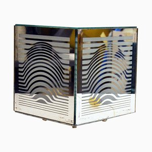 Optical Mirrored Table Lamp by Victor Vasarely, 1960s