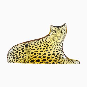 Leopardo de vidrio acrílico de Abraham Palatnik, años 70