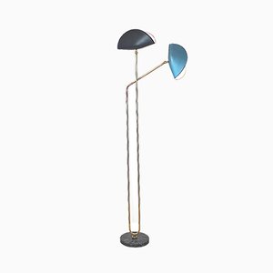 Italian Brass Floor Lamp with Marble Base by Cellule Creative Studio for Misia Arte