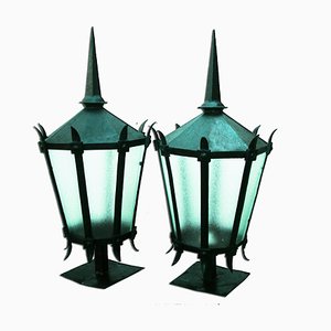 Grandes Lanternes en Fer, 19ème Siècle, 1890s, Set de 2