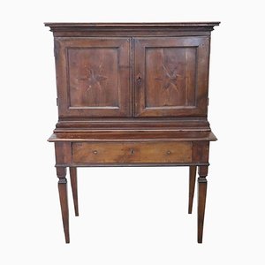 Antique Inlaid Walnut Secretaire, 1780s