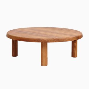 T02M Elmwood Round Coffee Table by Pierre Chapo for Chapo Creations, 2019