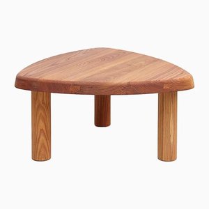 Vintage T23 Solid Elm Wooden Side Table by Pierre Chapo for Fidel Chapo, 2019