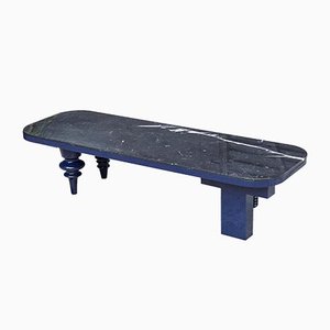 Jaime Hayon Black and Blue Marble Multileg Low Table by BD Barcelona