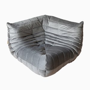 Französischer Ecksitz aus Samt von Michel Ducaroy für Ligne Roset, 1970er