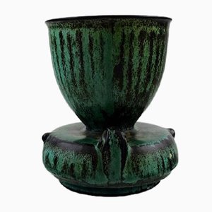 Danish Glazed Stoneware Vase by Svend Hammershoi for Kähler, 1930s