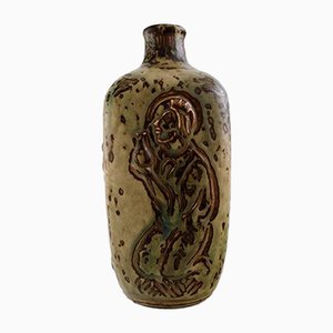 Vintage Vase aus sonnenglasierter Keramik von Jais Nielsen für Royal Copenhagen