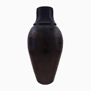 Large Vintage Ceramic Hand-Painted Floor Vase from Upsala Ekeby