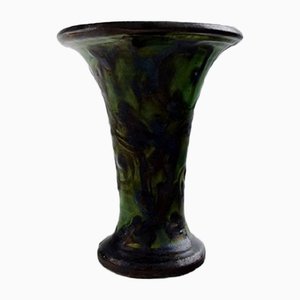 Danish Glazed Stoneware Trumpet-Shaped Vase from Kähler, 1930s