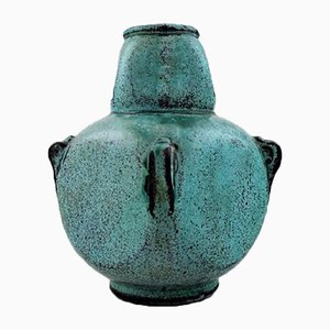 Danish Glazed Stoneware Vase by Svend Hammershøi for Kähler, 1930s